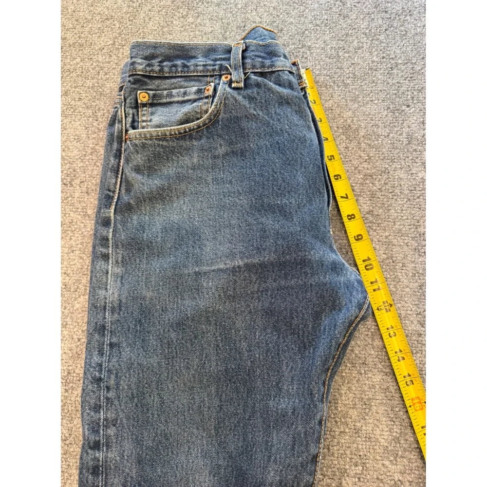 Levis 501 Original Fit Mens Jeans 33x32 Medium Wash Blue Button Fly Straight Leg